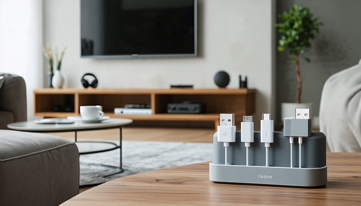 dites adieu aux câbles emmêlés avec cet accessoire pratique à seulement 0,87 € chez action. organisez facilement votre salon pour un espace rangé et agréable.