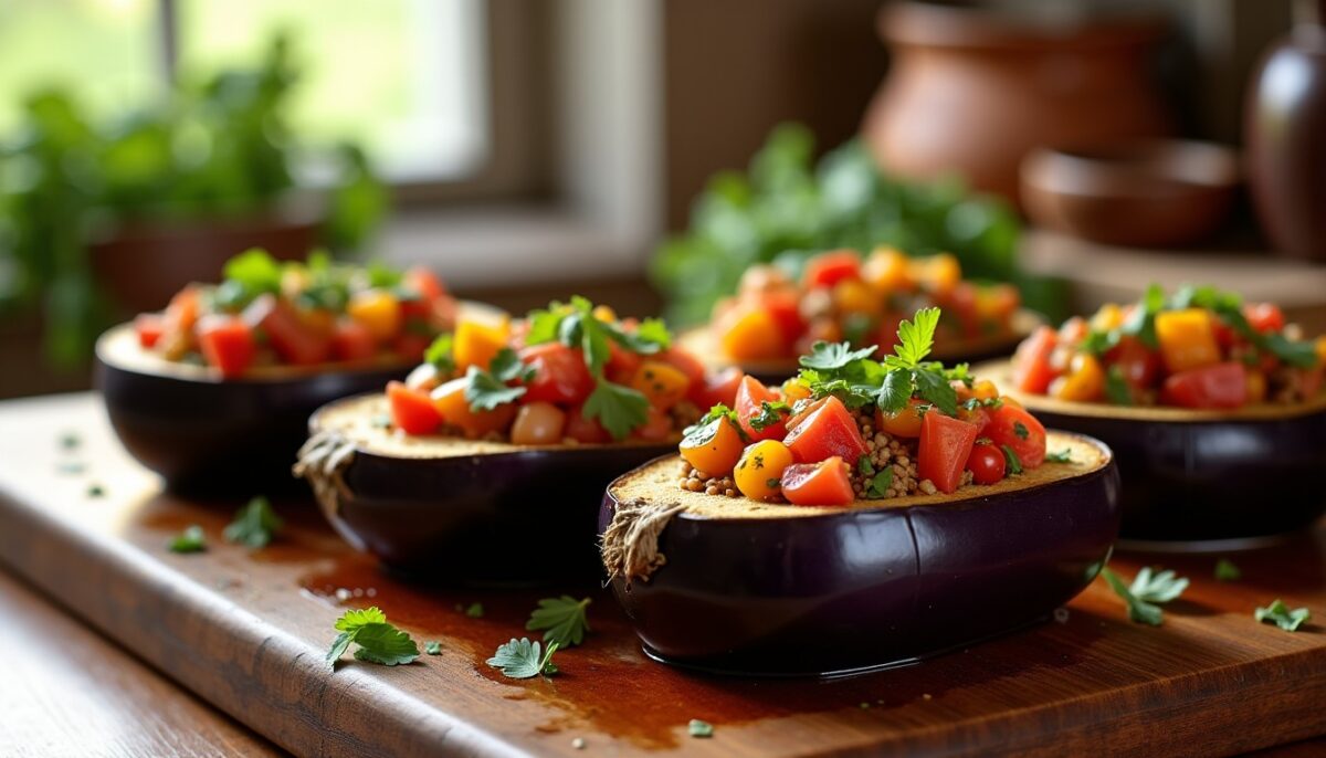 Aubergines farcies méditerranéennes : le plat rapide en 35 minutes qui va surpasser vos pâtes du soir grâce à une cuisson magique au four