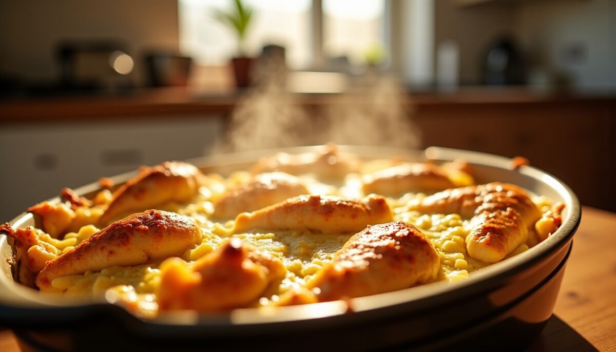 Poulet gratiné extra fondant : le secret de la couche cachée sous le fromage qui garde la viande juteuse